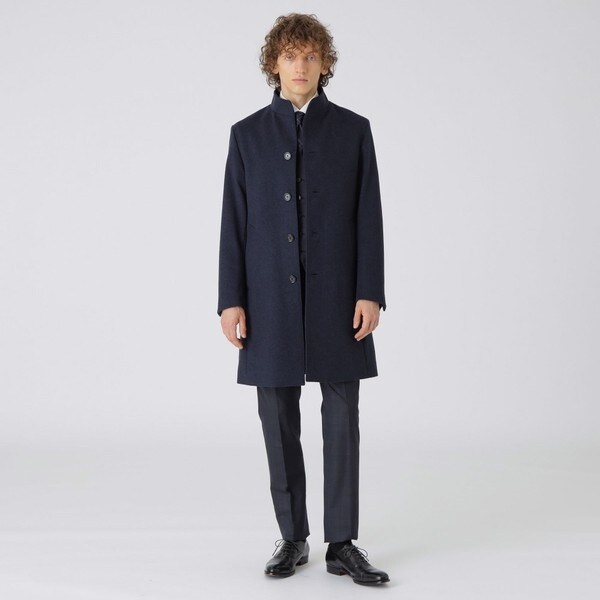 カルゼビーバースタンドカラーコート | ブラックレーベル・クレスト