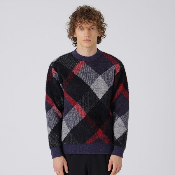 ブラック・グレー チェック ①ブラックレーベルクレストブリッジ☆グレーチェックジャケット風長袖