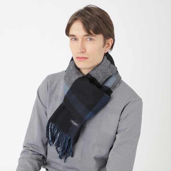 クレストブリッジチェックリバーシブルマフラー | ブラックレーベル