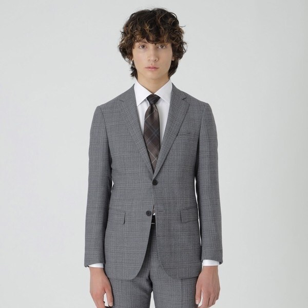 一部店舗限定】ライトグレーミルドチェックスーツ | ブラックレーベル