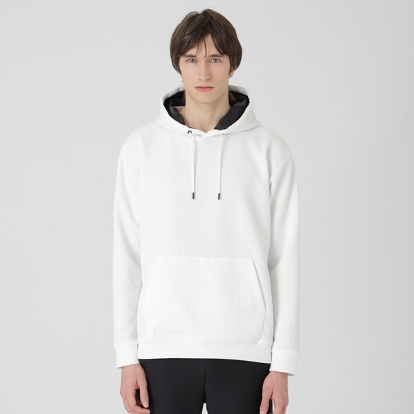 BLACK lab.】エンボスロゴハニカムフーディー | ブラックレーベル