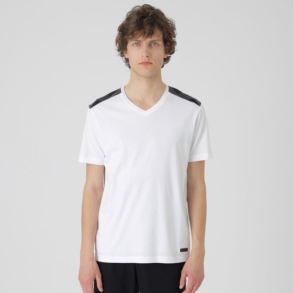 ブラックレーベル　クレストブリッジ　vネック　Tシャツ　3枚セット 一部店舗限定】ショルダーチェックVネックTシャツ | ブラック