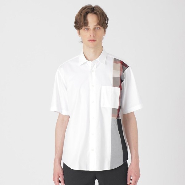 一部店舗限定】クレストブリッジチェックパッチワークシャツ