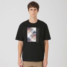 ボックスチェックロゴグラフィックTシャツ
