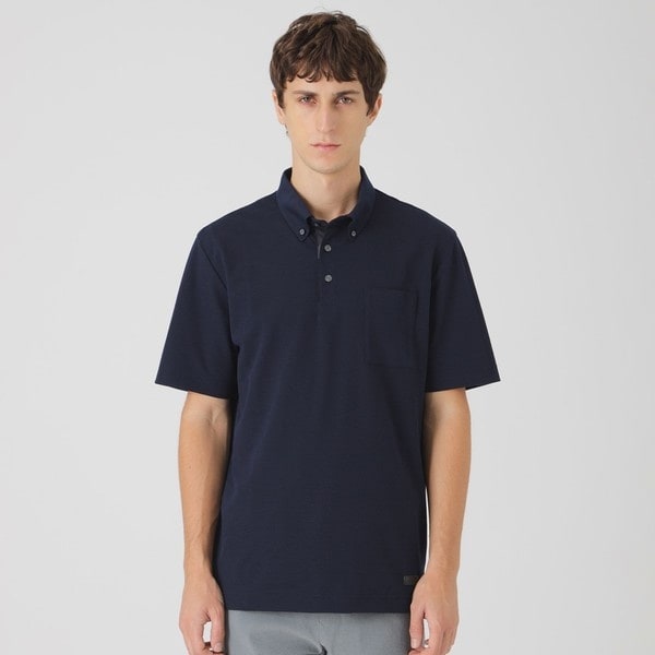 ✨現行/L相当✨ブラックレーベルクレストブリッジ ポロシャツ 袖チェック WEB・一部店舗限定】パーシャルチェックポロシャツ（WEB限定）｜BLACK