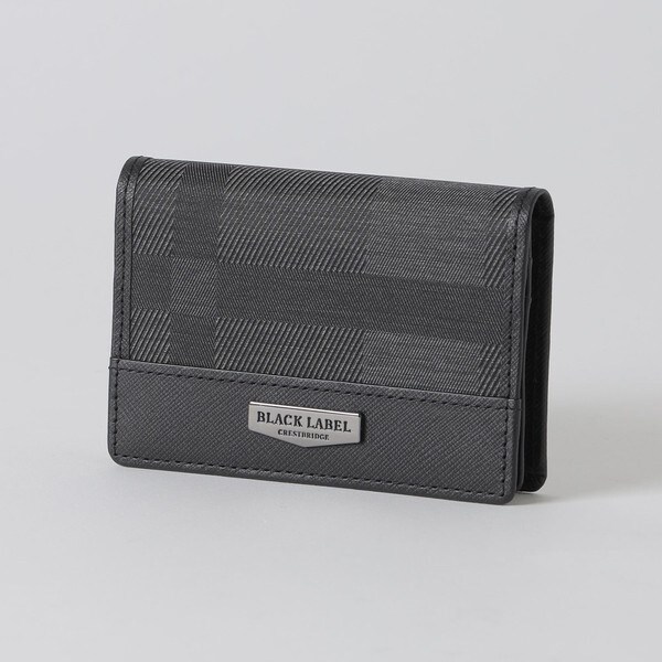 BLUE LABEL 名刺入れ 黒 藍染レザーの薄型名刺入れ ポム(濃藍)(濃藍): せとうちエリア