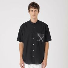 【一部店舗限定】コットンリネンバンドカラーシャツ | ブラックレーベル・クレストブリッジ(BLACK LABEL CRESTBRIDGE)