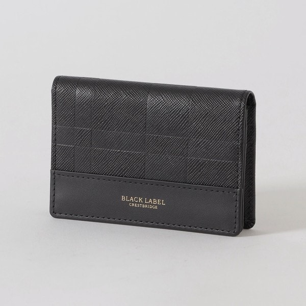 PVCクレストブリッジチェックコインウォレット | ブラック