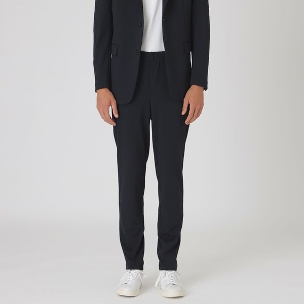 一部店舗限定】サイドチェックトラックパンツ | ブラック