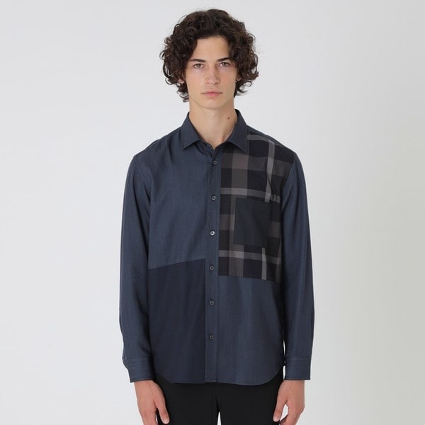 【新品】ブラックレーベル　クレストブリッジ　レギュラーカラーシャツ ハーフスケールシャドークレストブリッジチェックセミワイド