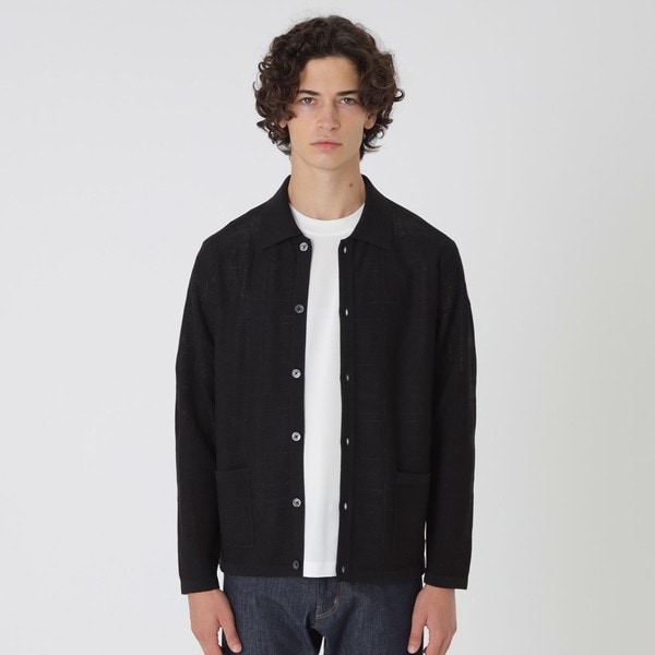 新品未使用 ブラックレーベルクレストブリッジ 光沢感 メランジ メッシュ 霜降り メランジプリントライトブリーズジャケット