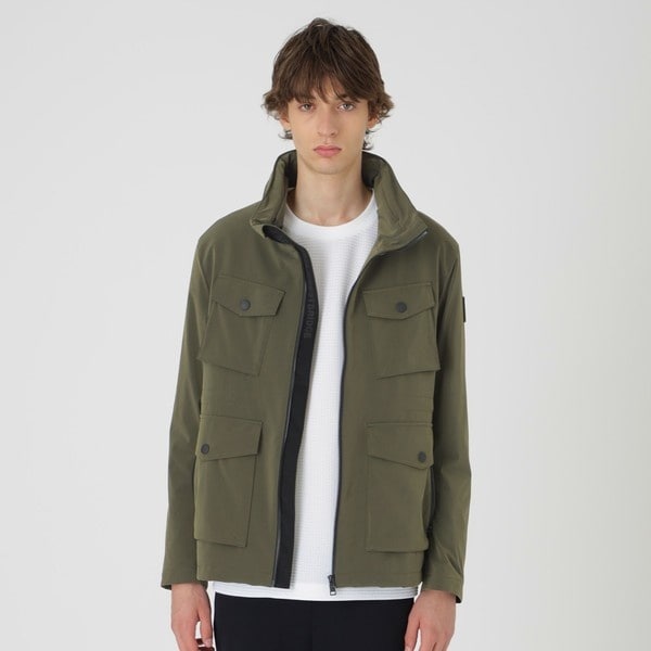 ブラックレーベル クレストブリッジ 羊毛 モッズ コート メンズ カーキ M ブラックレーベル クレストブリッジ 羊毛 モッズ コート メンズ