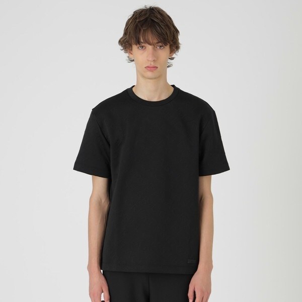 BLACK lab.】クレストブリッジチェック&ロゴTシャツ | ブラック
