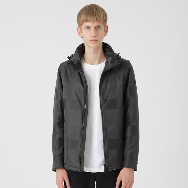 超美品BLACK LABEL CRESTBRIDGE ハイブリッドパーカーセット BLACK lab.】シャドーチェックハイブリッドパーカー | ブラック