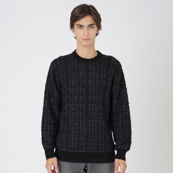 【新品・未使用♫】高級感有り♫ BLACKLABEL 長袖丸首セーターLLサイズ ツィーディークルーネックニット | ブラックレーベル・クレスト