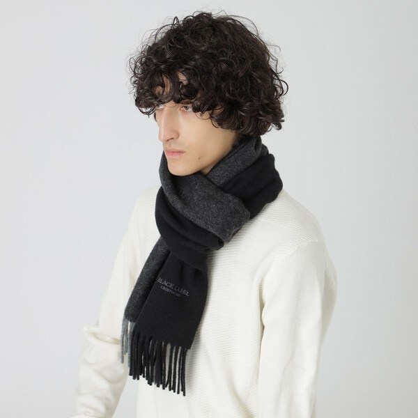 クレストブリッジチェックリバーシブルマフラー | ブラックレーベル