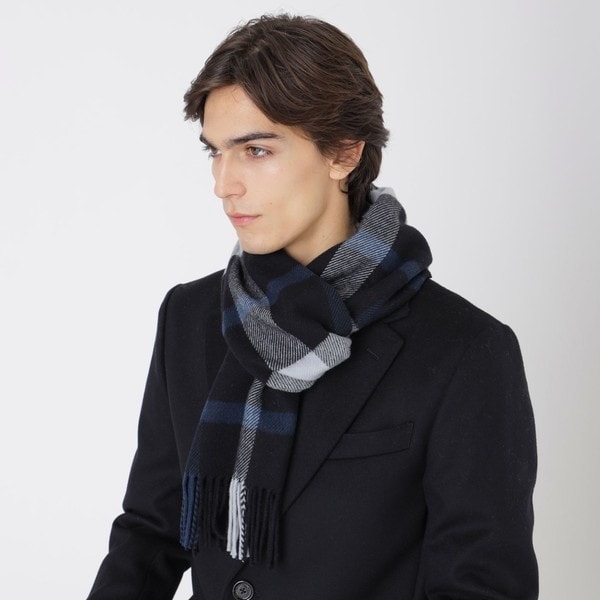 クレストブリッジチェックリバーシブルマフラー | ブラックレーベル