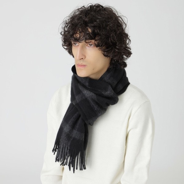 クレストブリッジチェックリバーシブルマフラー | ブラックレーベル