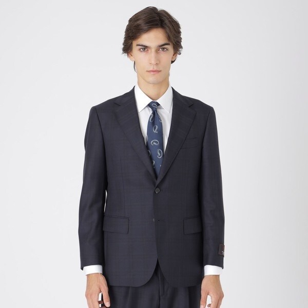 ブラックレーベルクレストブリッジストレッチネイビーソリッドスーツ36R ブラックソリッドスリーピーススーツ | ブラックレーベル
