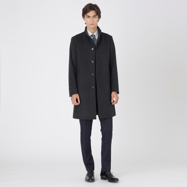 カルゼビーバースタンドカラーコート | ブラックレーベル・クレスト