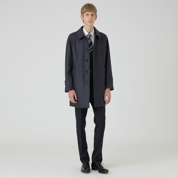ブラックレーベルクレストブリッジ カシミヤ シャイニービーバースタンドコート L BLACK LABEL CRESTBRIDGE（ブラックレーベル・クレストブリッジ）の