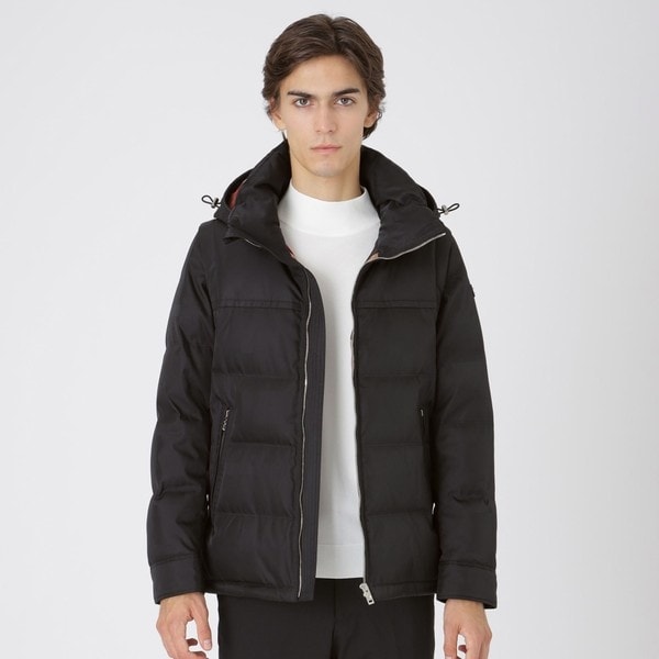 美品 ブラックレーベルクレストブリッジ 撥水 モッズコート チェック フーデッド 一部店舗限定】MORGANTI クレストブリッジチェックフーデッドコート