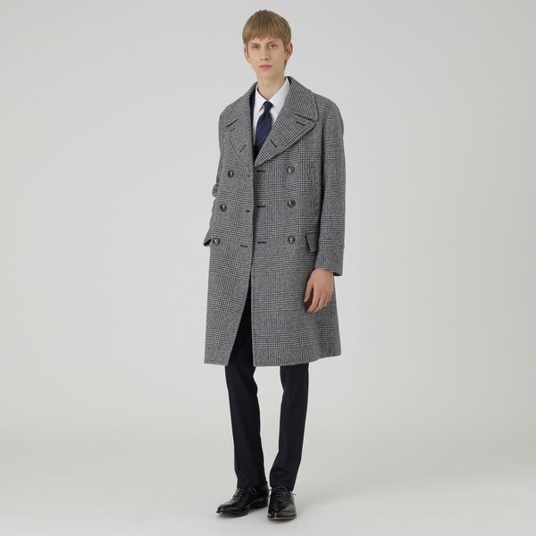 【美品✨】ブラックレーベルクレストブリッジ　チェスターコート　カシミヤ　チェック ブラックレーベルクレストブリッジ BLACK LABEL CRESTBRIDGE 【一部