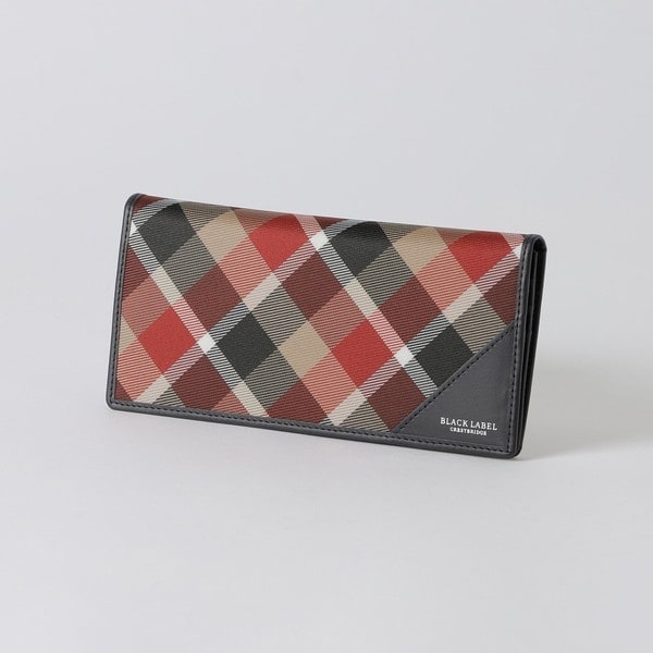 一部店舗限定】クレストブリッジチェックロングウォレット | ブラック