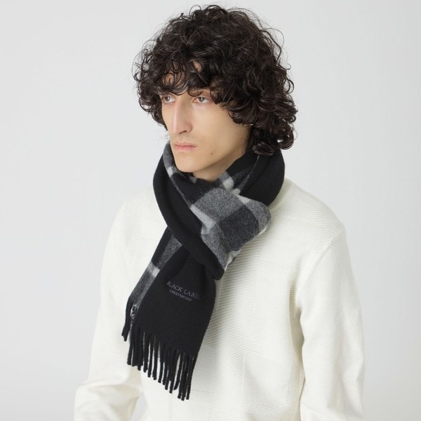 クレストブリッジチェックリバーシブルマフラー | ブラックレーベル