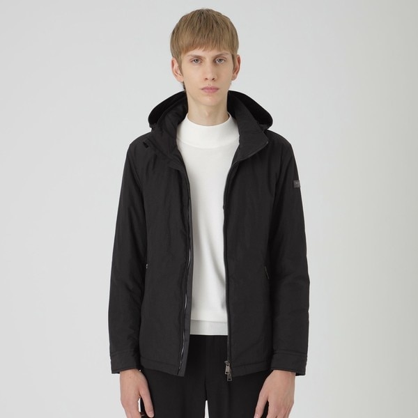 一部店舗限定】ワッシャーナイロンパデッドパーカー | ブラック