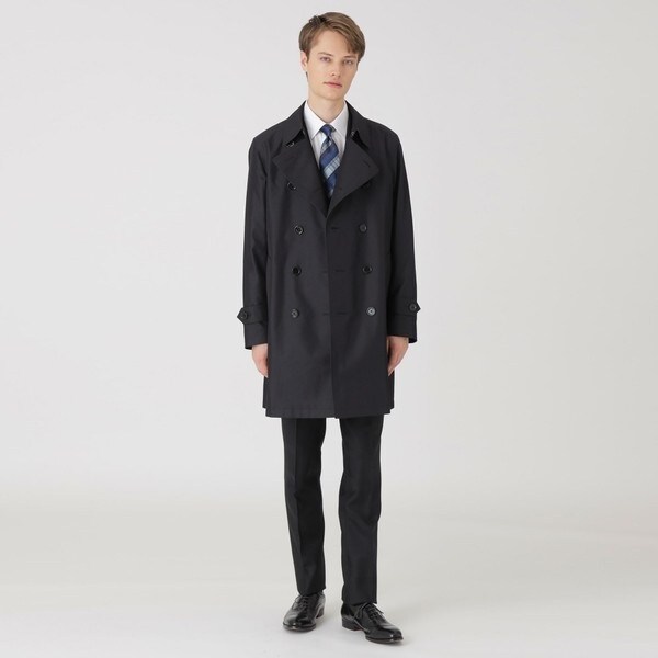 クレストブリッジ　crest　ロングコート　グレー　灰色　ライナー付き　L クレストブリッジチェックトーナルリバーフェイスロングコート