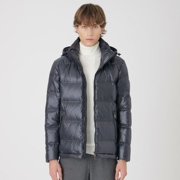 一部店舗限定】MORGANTI クレストブリッジチェックフーデッドコート