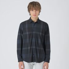 【BLACK lab.】ハイストレッチトリコットチェックシャツ