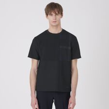 【BLACK lab.】テクスチャーミックスパッチワークTシャツ