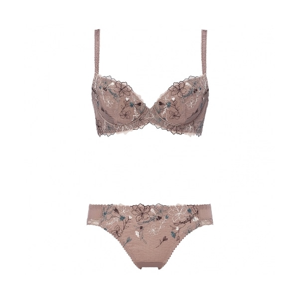 チャーミングラマー ブラ＆ショーツセット ラインアートステッチ 1410