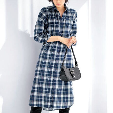 チェック柄ロング丈シャツワンピース ベルーナ プラス Belluna ファッション通販 マルイウェブチャネル チェック柄ロング丈シャツワンピース ベルーナ プラス Belluna ファッション通販 マルイウェブチャネル