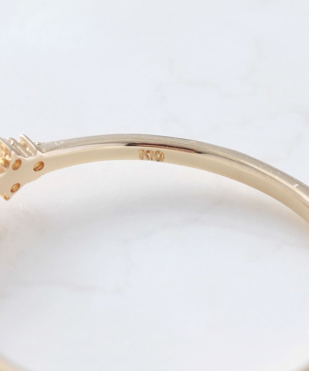 K10 Lucia シャンパンガーネット×CZ リング | ノワール ド プーペ(NOIR