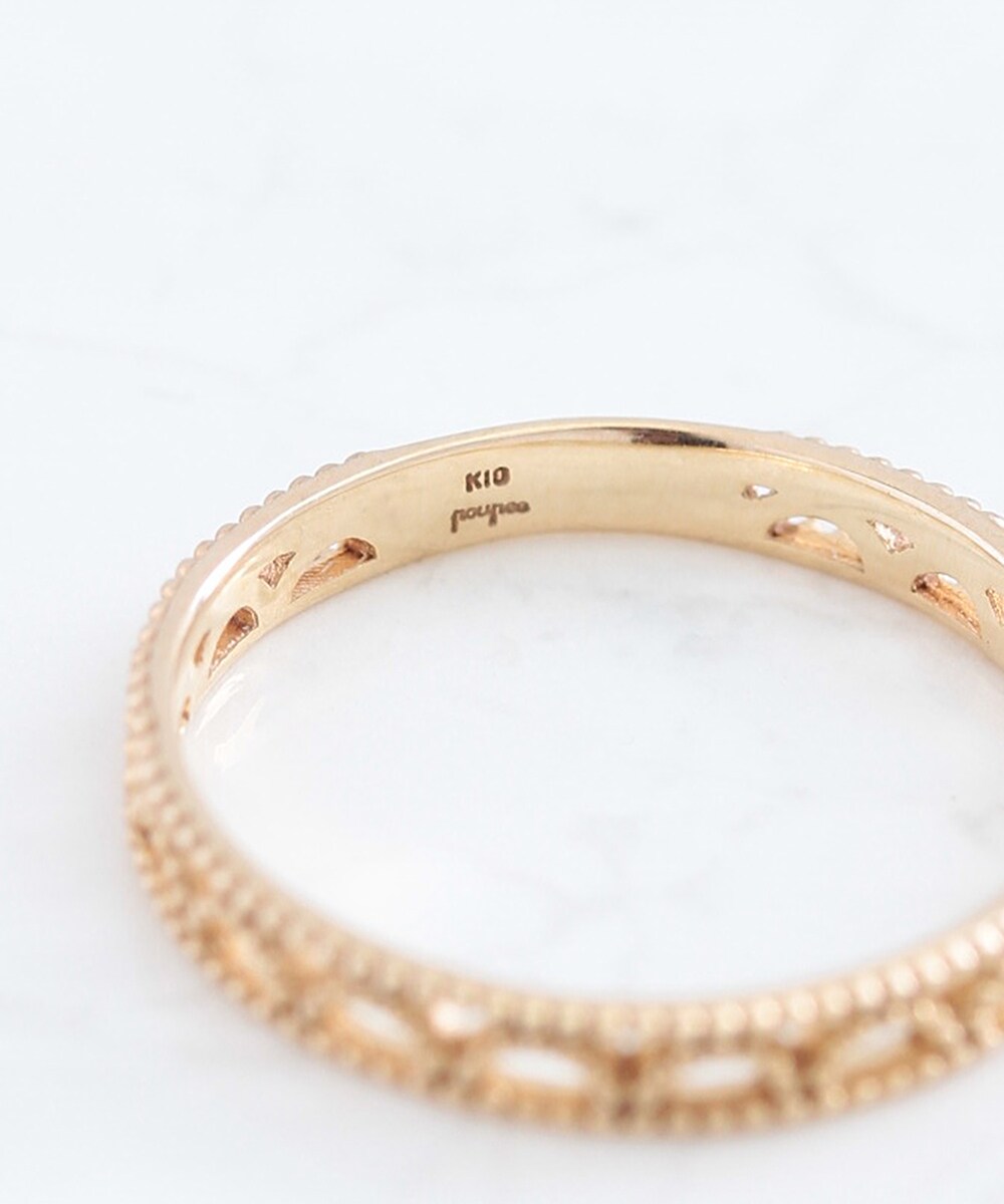 K10 シンプル レース レイヤードリング | ノワール ド プーペ(NOIR DE