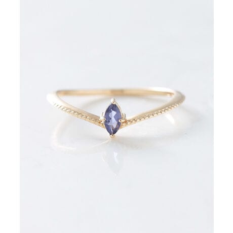 K10 アイオライト Vライン ピンキーリング | ノワール ド プーペ(NOIR  