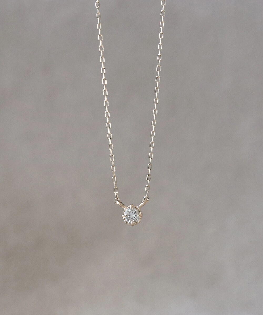 K10 ダイヤモンド 5粒グラデーションネックレス（ネックレス