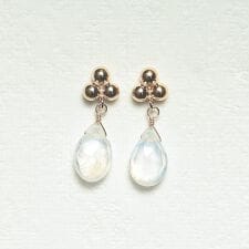 K14GF ドロップ天然石スタッドピアス