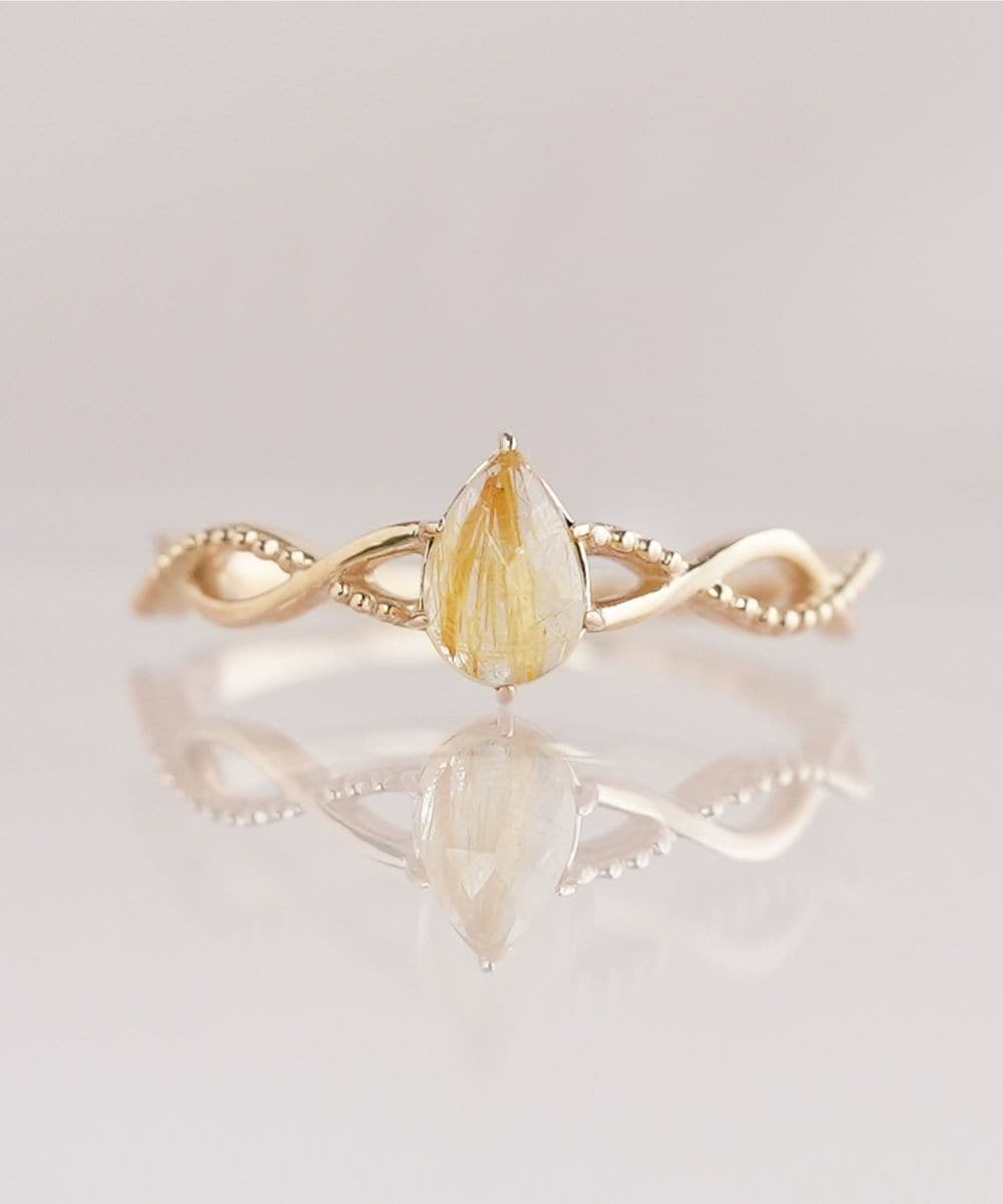 K10 ピンクゴールド ダイヤモンド ハート リング（指輪