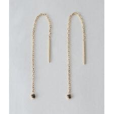 Fri K10 一粒ダイヤモンド アメリカンピアス