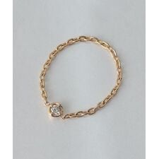 Fri K10 一粒 ダイヤモンド チェーンリング