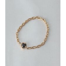 Fri K10 一粒 ダイヤモンド チェーンリング