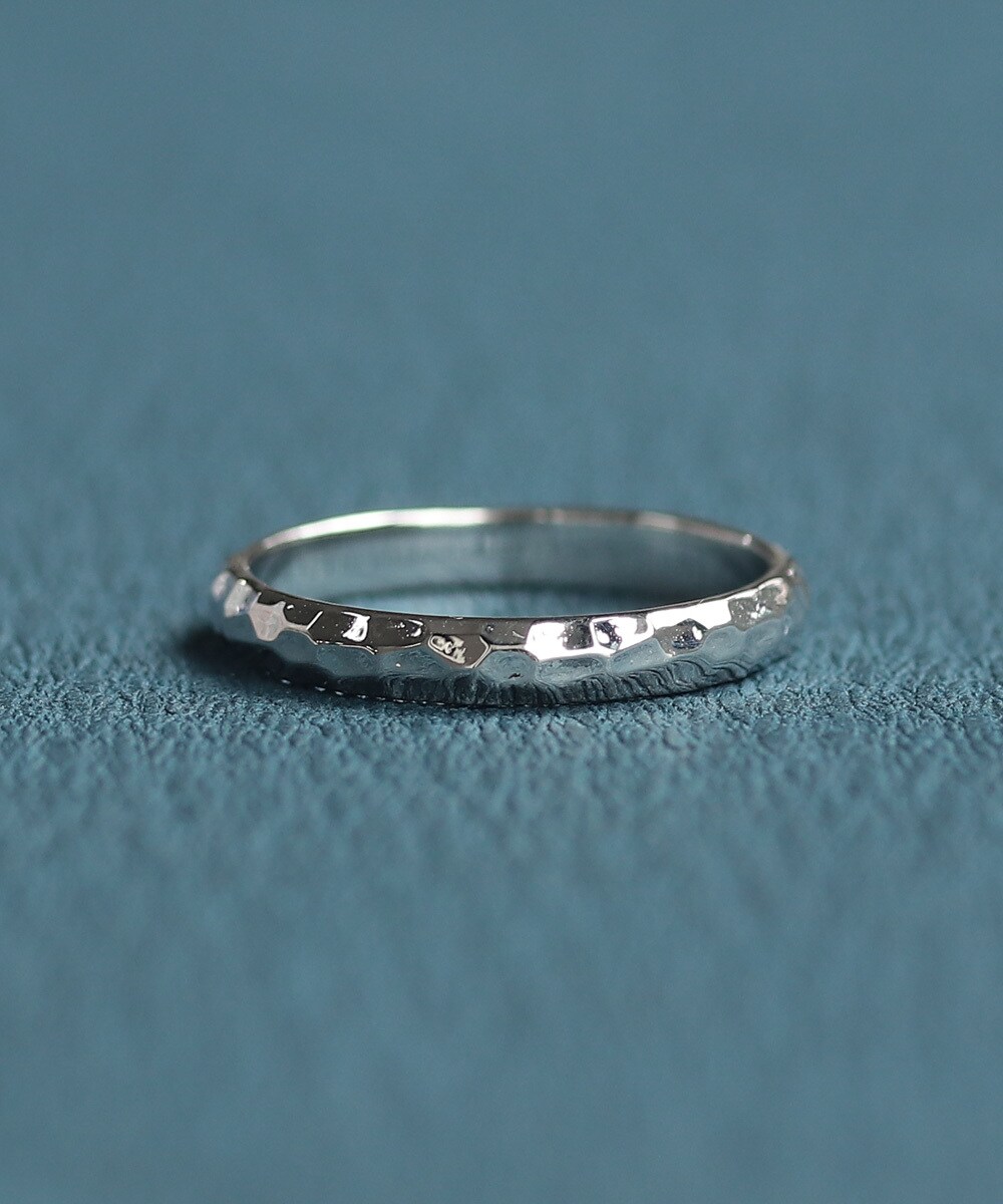 NOIR DE POUPEE アクアマリン k10リング13号 silver925 アクアマリン スムース ピンキーリング (ニッケル