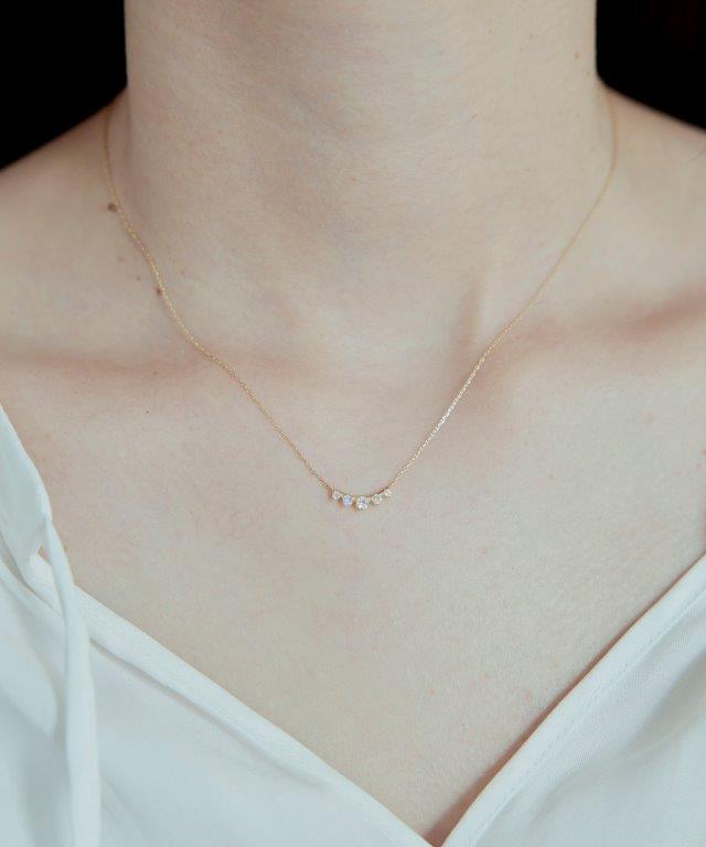 K10 ロイヤルブルームーンストーン 5連 ネックレス | ノワール ド