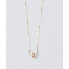 ノワール ド プーペ(NOIR DE POUPEE)のK10 シャンパンガーネット×ホワイトトパーズ ネックレス