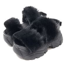 【25秋冬新作】★ボリュームファー ダブルベルトサンダル★2243