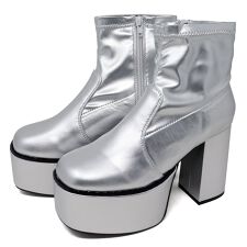 ★スクエアトゥ厚底ストレッチブーツ★1535